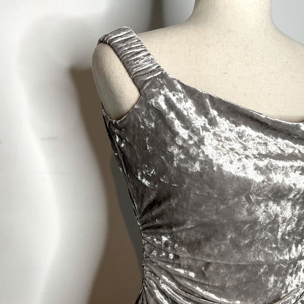 Reformation Silver Velvet Maxi Dress - Picture 5 of 15